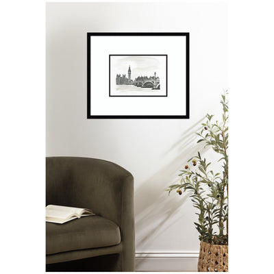 Postcard London by Teju Reval Framed Wall Art Print