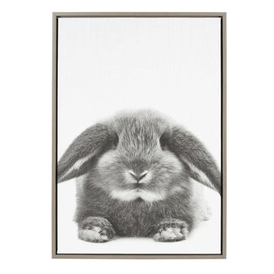 Sylvie Rabbit Framed Canvas by Simon Te of Tai Prints
