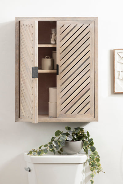 Mezzeta Tall Wood Bath Cabinet