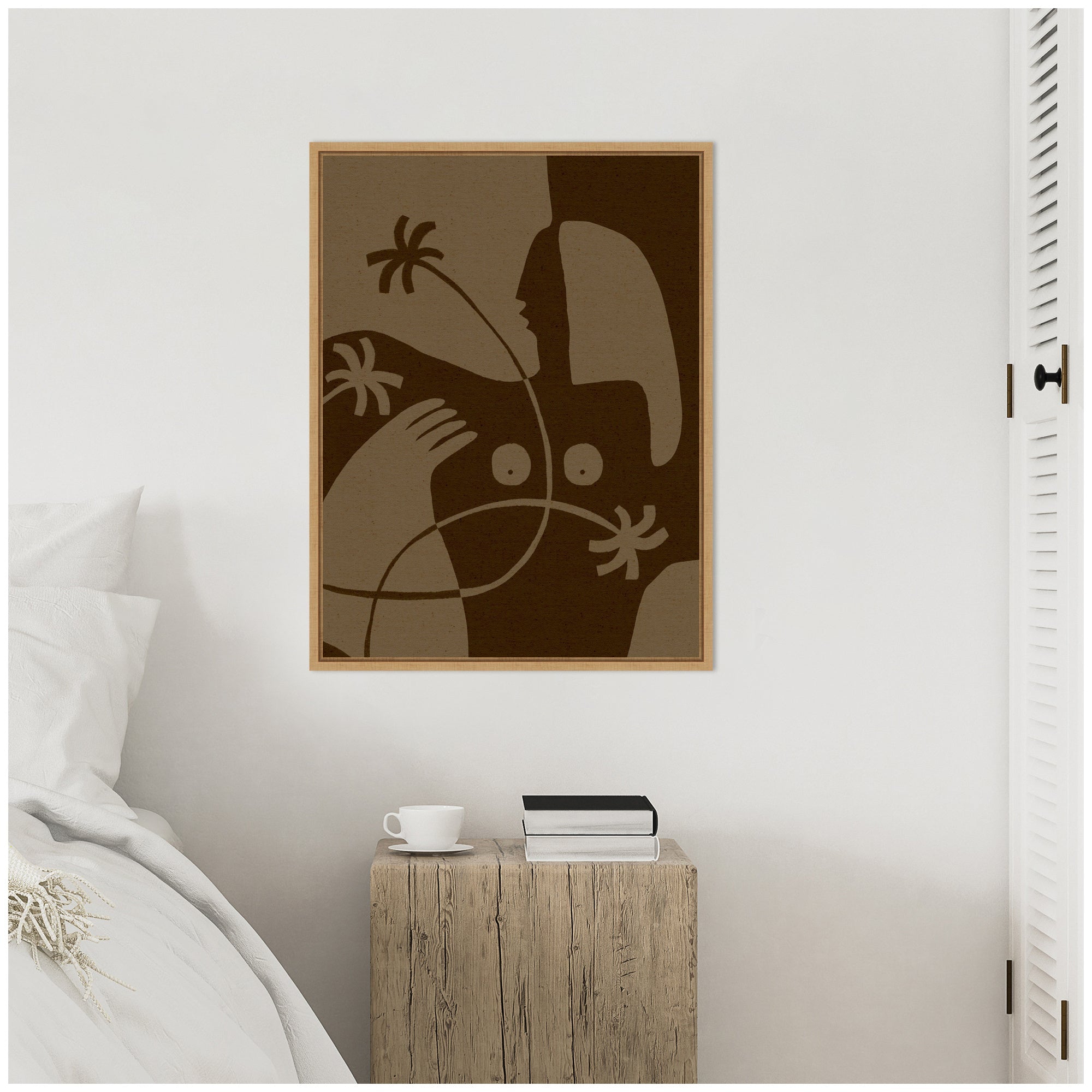 Sylvie The Land Story 6 Framed Canvas by Shatha Al Dafai
