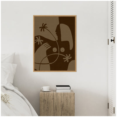 Sylvie The Land Story 6 Framed Canvas by Shatha Al Dafai