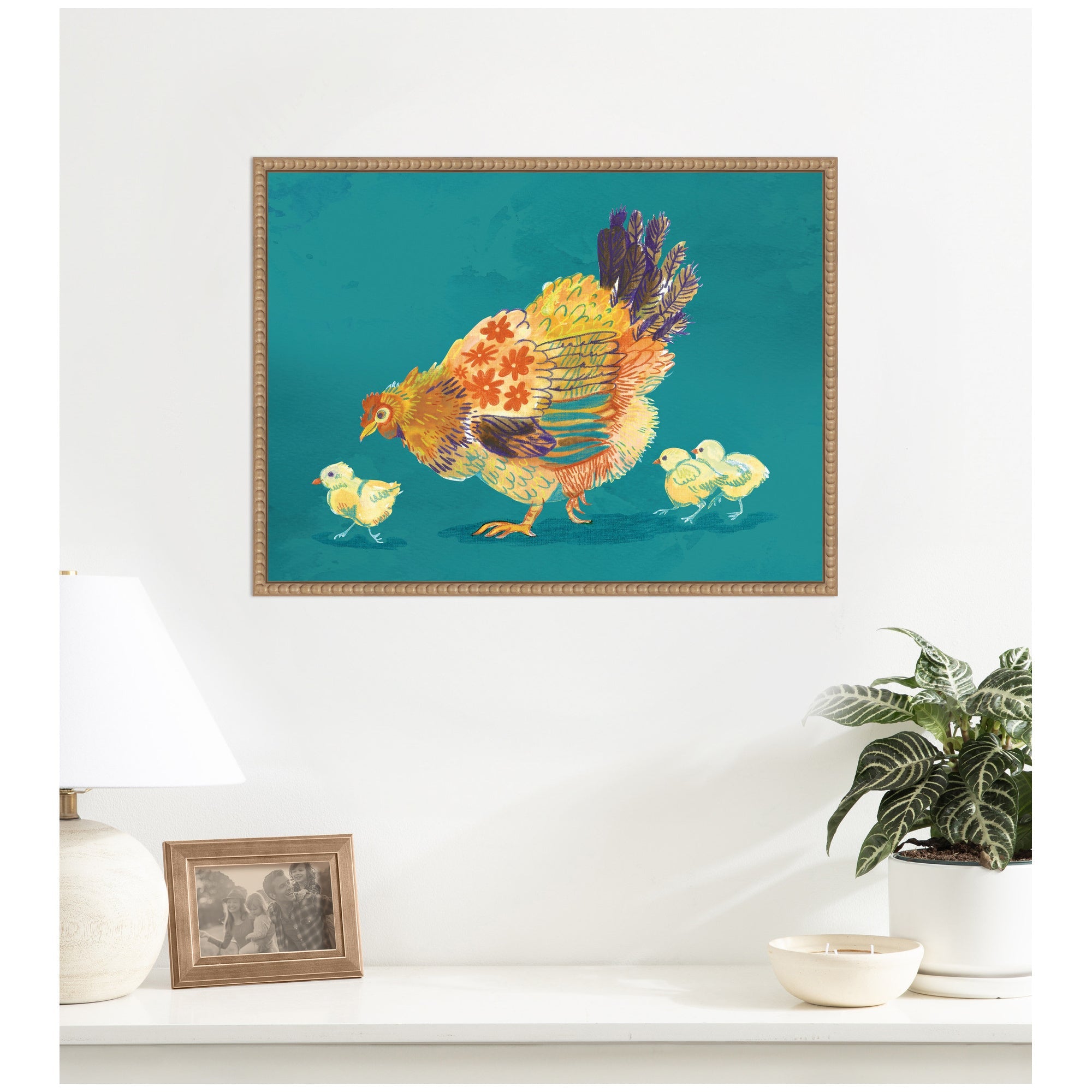 Mother Hen by Lucia Gianello Framed Canvas Wall Art Print