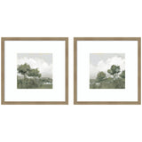 Shades of Olive No.
1 & No.
2 2 Piece Framed Wall Art Print Set by Mary Sparrow displayed on a wall