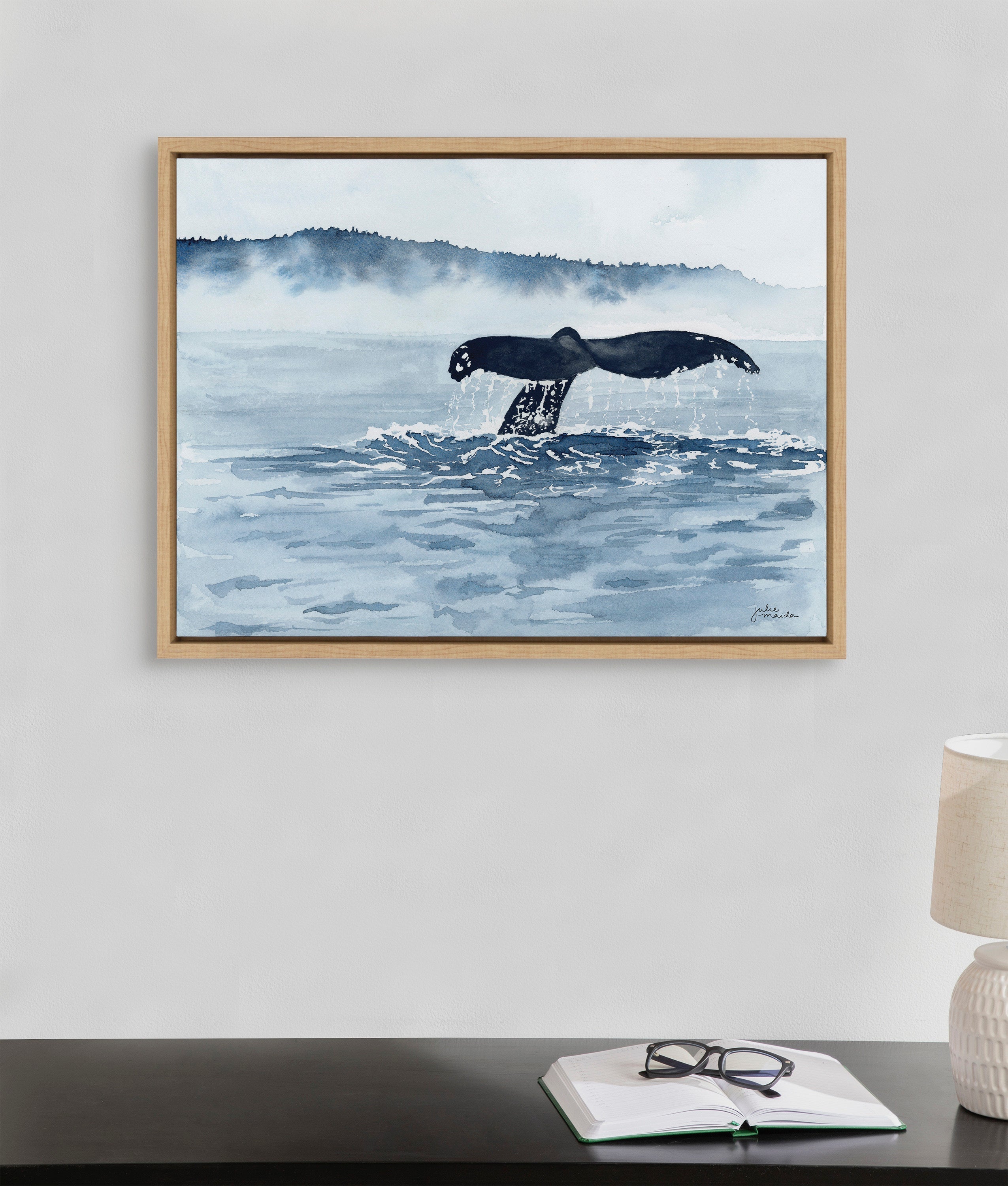 Sylvie Whale Watching Framed Canvas by kateandlaurel - product image 4 for Resin Society