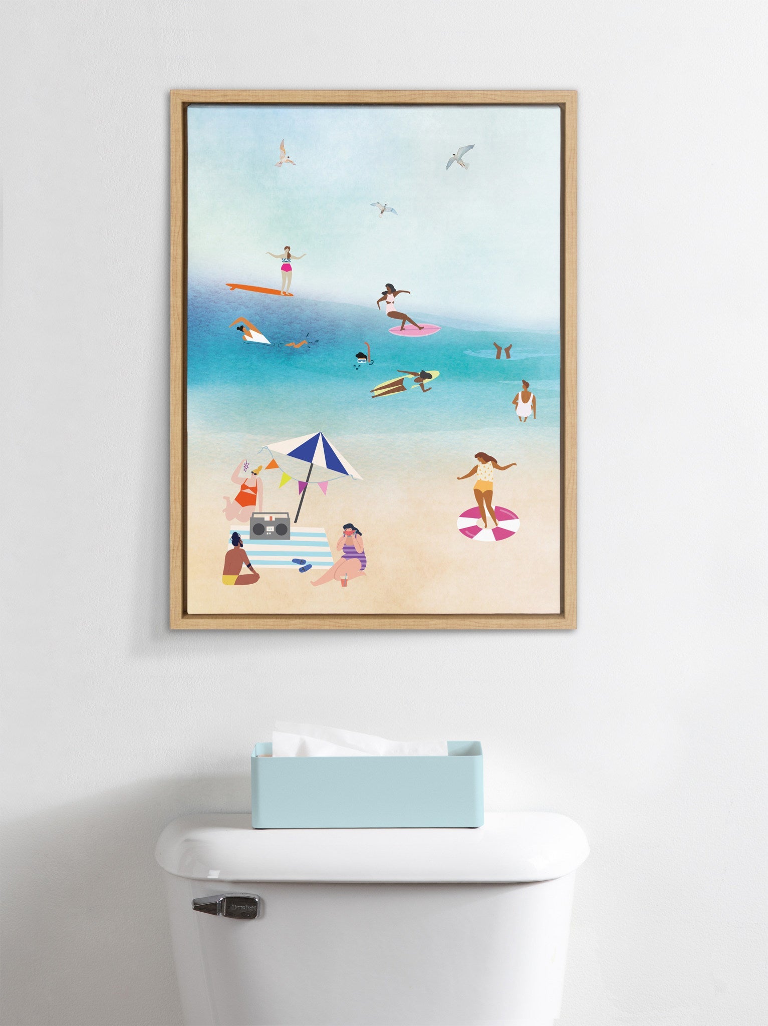 Sylvie Beach II Framed Canvas by kateandlaurel - product image 8 for Resin Society