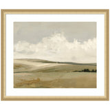 Whispering Meadows I by Amy Lighthall framed wall art print showing a layered natural landscape with warm and cool tones