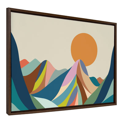 Sylvie Mountains Crop Framed Canvas