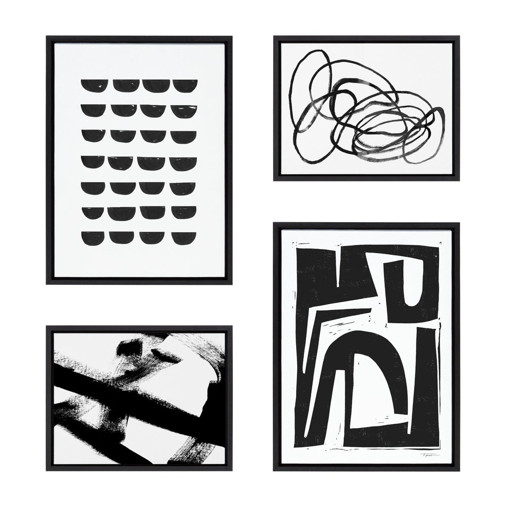 Sylvie Modern Abstract Framed Canvas Set by kateandlaurel - main product image for Resin Society