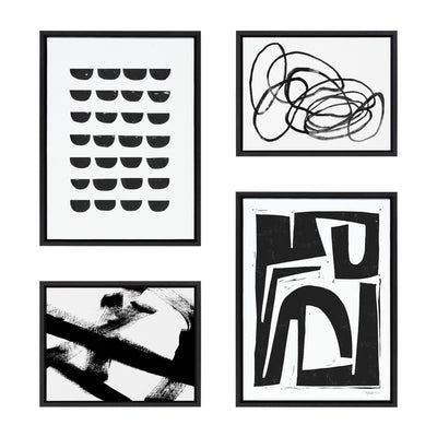 Sylvie Modern Abstract Framed Canvas Set by kateandlaurel - main product image for Resin Society