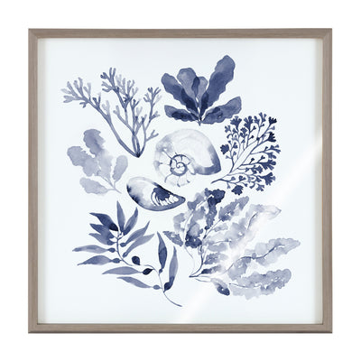 Blake Indigo Shells Framed Printed Acrylic by Sara Berrenson by kateandlaurel - product image 2 for Resin Society