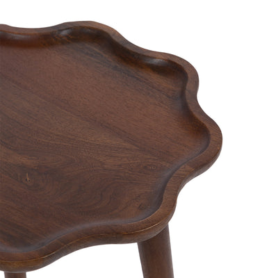 Alezar Scallop Wood Side Table