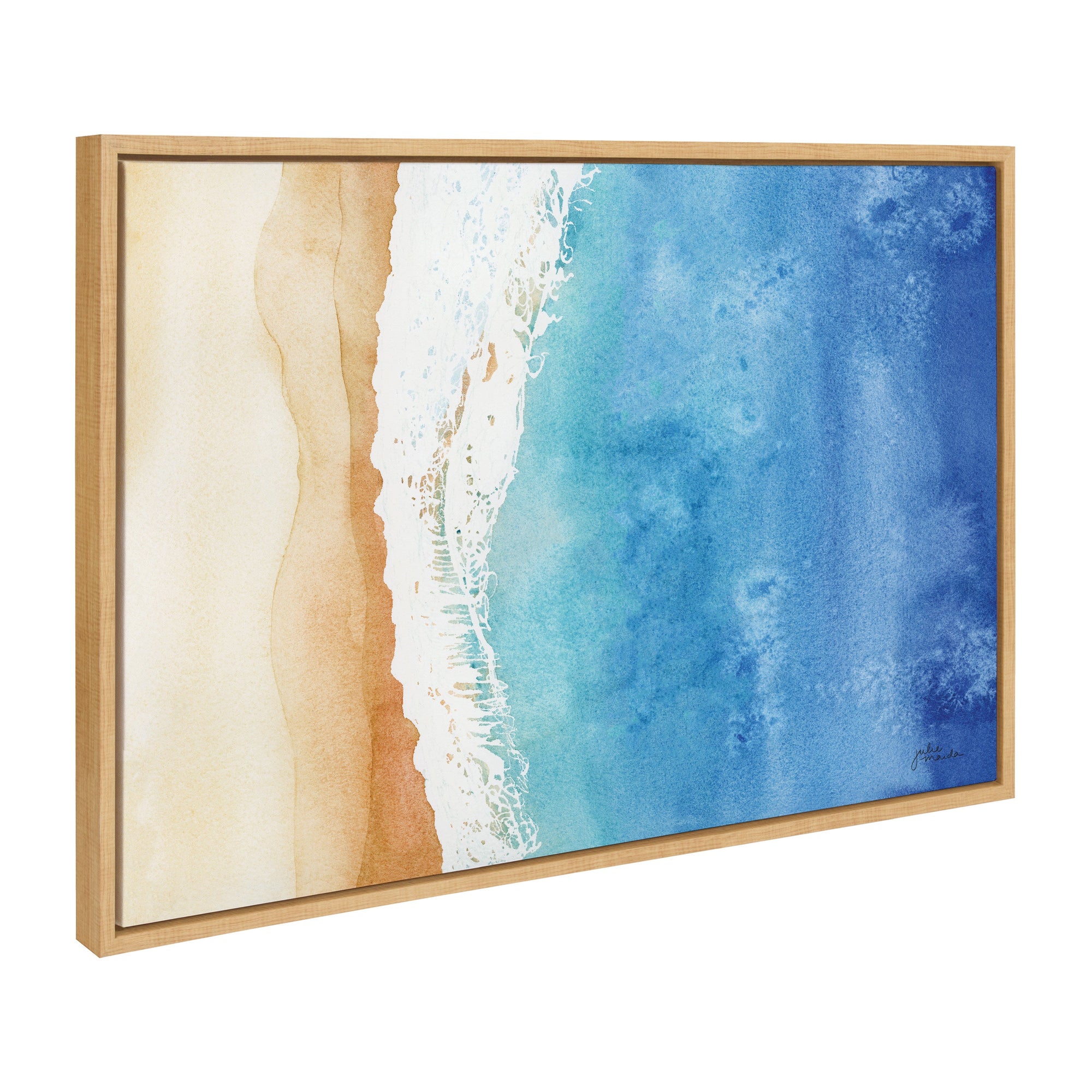 Sylvie Ocean Wake Framed Canvas by kateandlaurel - main product image for Resin Society