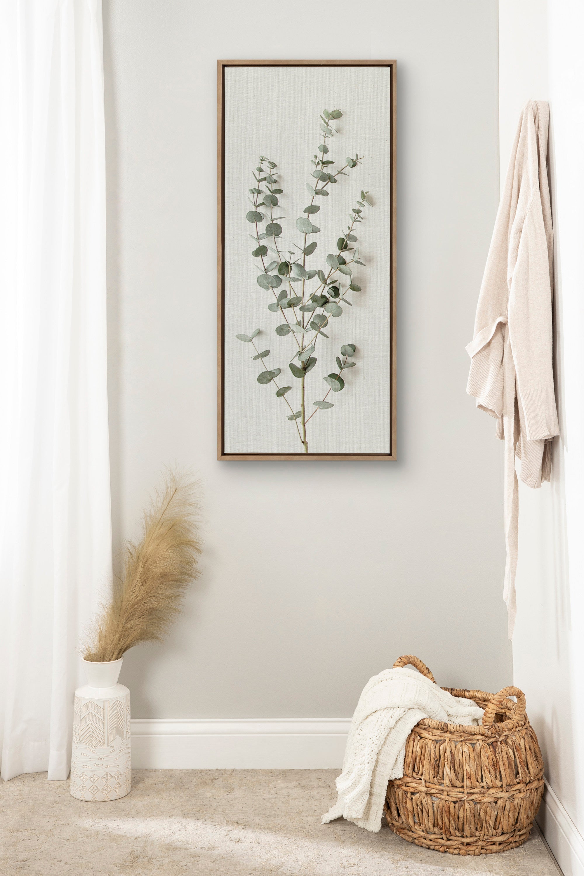 Sylvie Eucalyptus Botanical I Framed Canvas by The Creative Bunch Studio by kateandlaurel - product image 10 for Resin Society