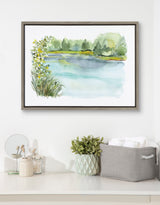 Sylvie Pond Landscape Framed Canvas by kateandlaurel - product image 8 for Resin Society