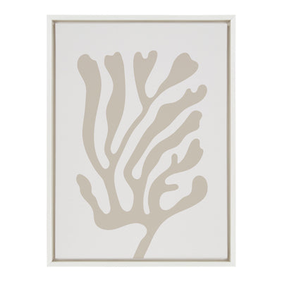 Sylvie Abstract Coral Coastal Beige Framed Canvas by kateandlaurel - product image 8 for Resin Society
