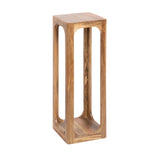 Dahl Square Wood Tea Table with walnut brown finish shown in a room setting