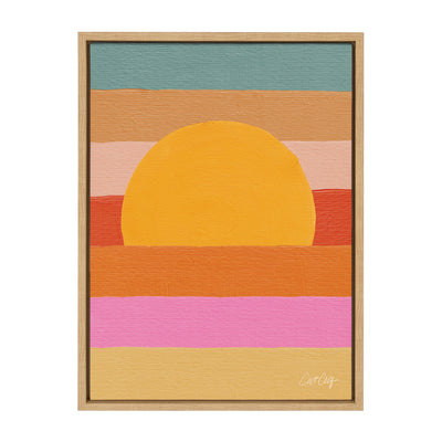 Sylvie Sunset Waves Framed Canvas by kateandlaurel - product image 10 for Resin Society