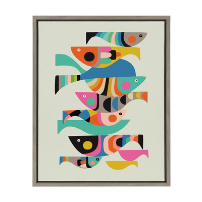Sylvie Under the Sea Framed Canvas by kateandlaurel - main product image for Resin Society