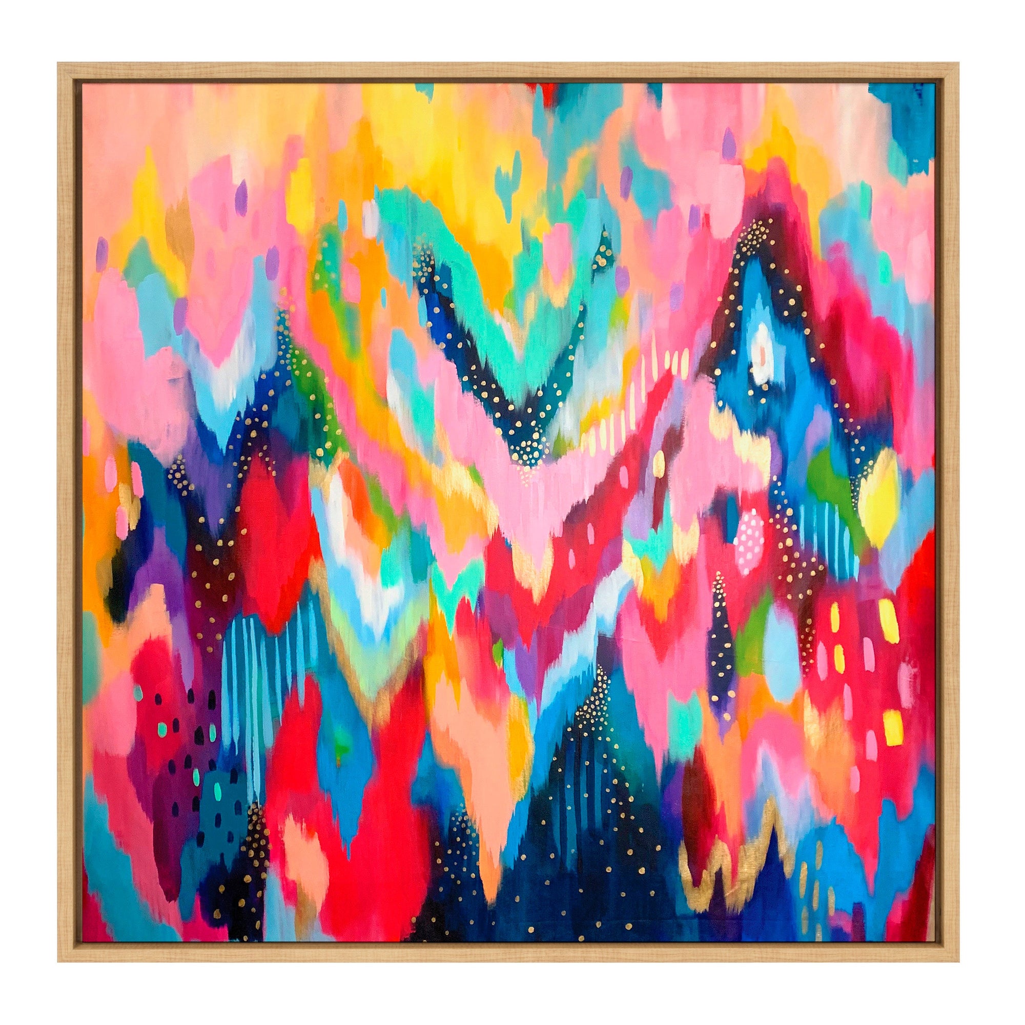 Sylvie EV Brushstroke 100 Framed Canvas by kateandlaurel - main product image for Resin Society