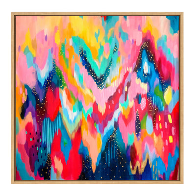Sylvie EV Brushstroke 100 Framed Canvas by kateandlaurel - main product image for Resin Society