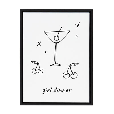 Sylvie Girl Dinner Framed Canvas by Honey Island Studio