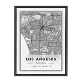Sylvie Los Angeles Modern Map Framed Canvas by kateandlaurel - product image 8 for Resin Society