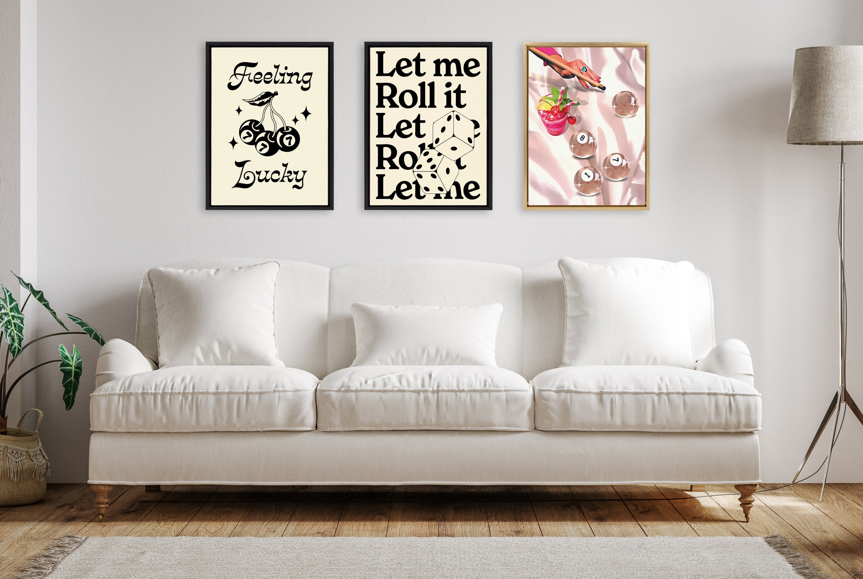 Sylvie Game Night Billiards Framed Canvas by Honey Island Studio
