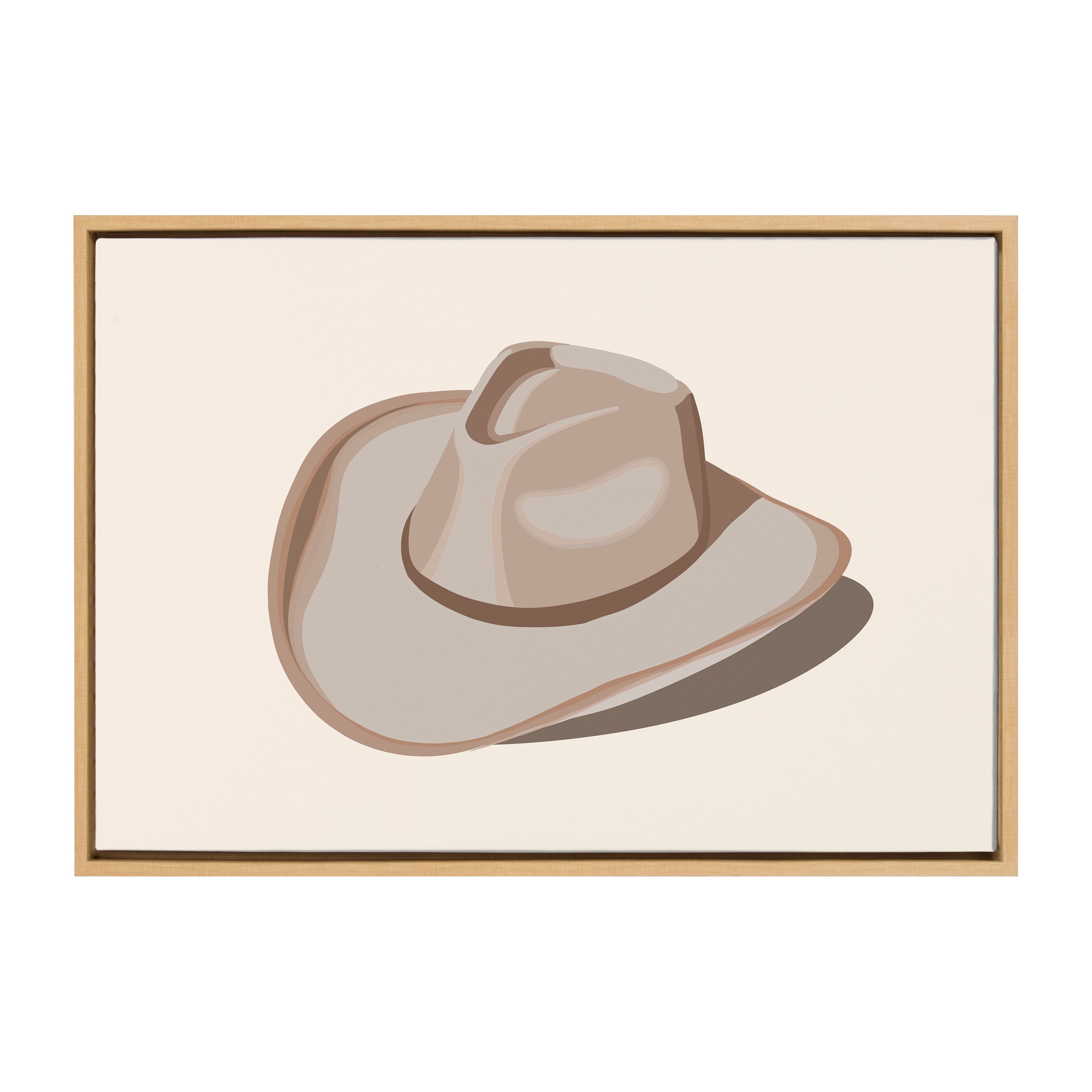 Sylvie Cowgirl Hat Landscape Framed Canvas by Honey Island Studio