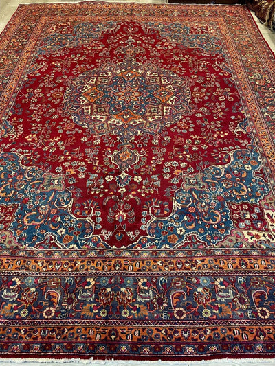 Elegant Hand Knotted Khorasan Area Rug 9’8” x 12’10” by Rugistan - main product image for Resin Society