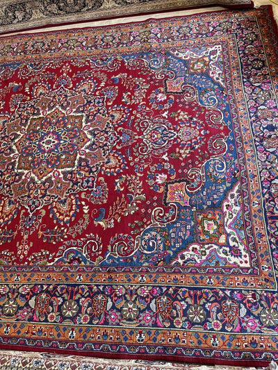 Elegant Mint Vintage 1960's Hand Knotted Veggie Dye Khorasan Area Rug by Rugistan - product image 4 for Resin Society