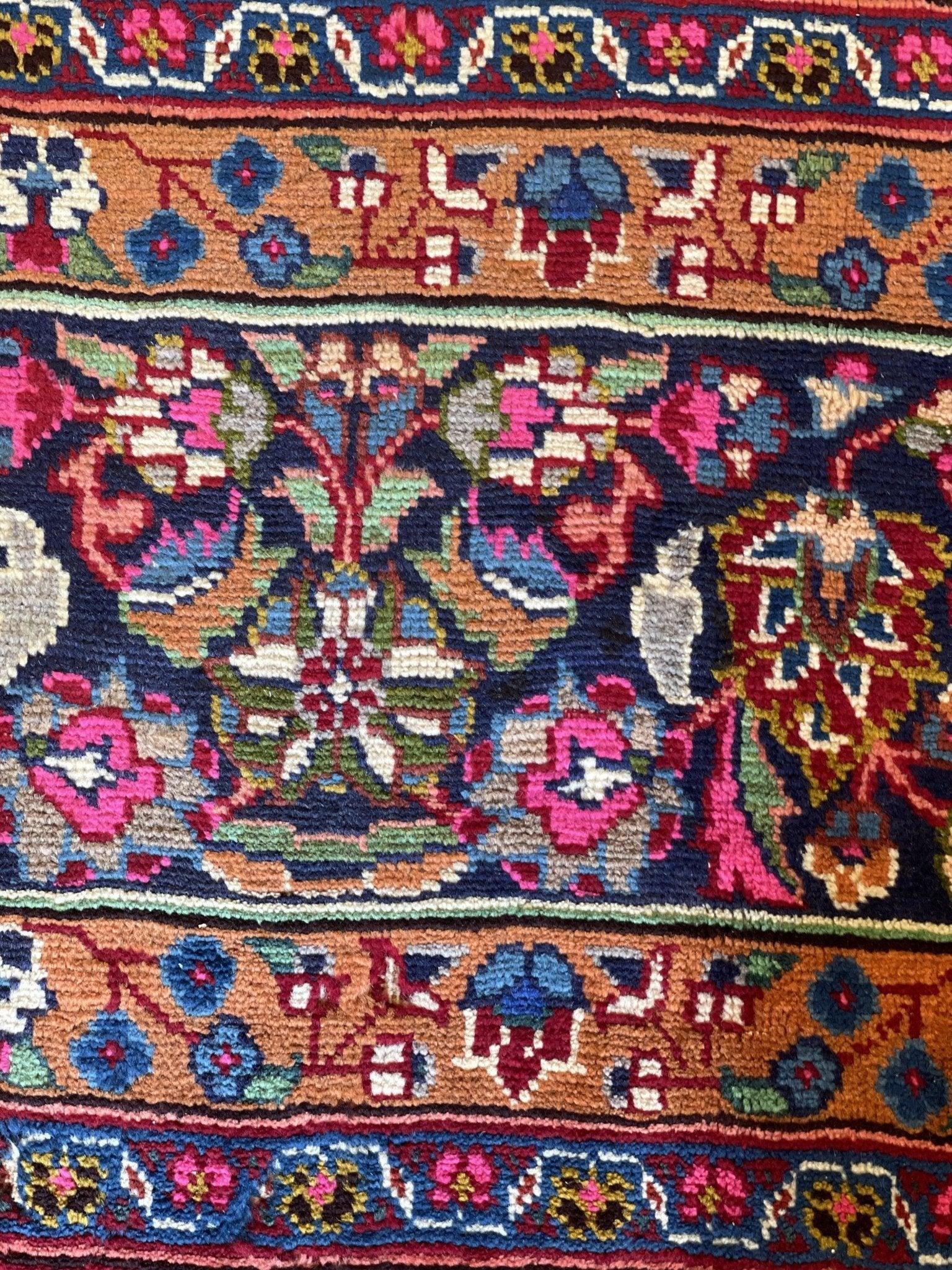 Elegant Mint Vintage 1960's Hand Knotted Veggie Dye Khorasan Area Rug by Rugistan - product image 5 for Resin Society