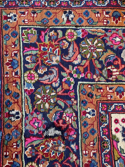 Elegant Mint Vintage 1960's Hand Knotted Veggie Dye Khorasan Area Rug by Rugistan - product image 6 for Resin Society