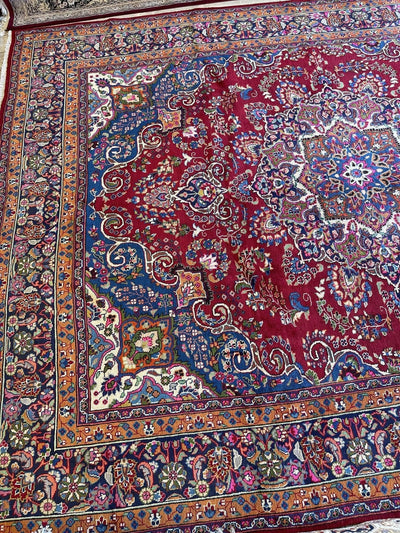 Elegant Mint Vintage 1960's Hand Knotted Veggie Dye Khorasan Area Rug by Rugistan - product image 7 for Resin Society