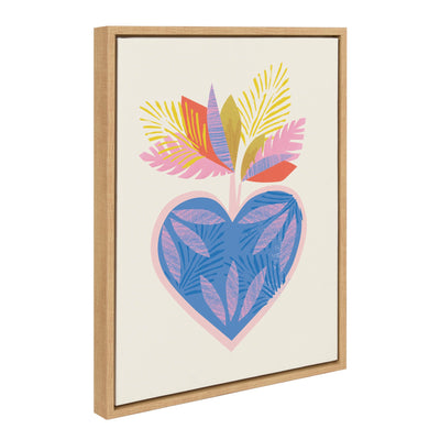 Sylvie Tropical Love Framed Canvas by kateandlaurel - product image 2 for Resin Society
