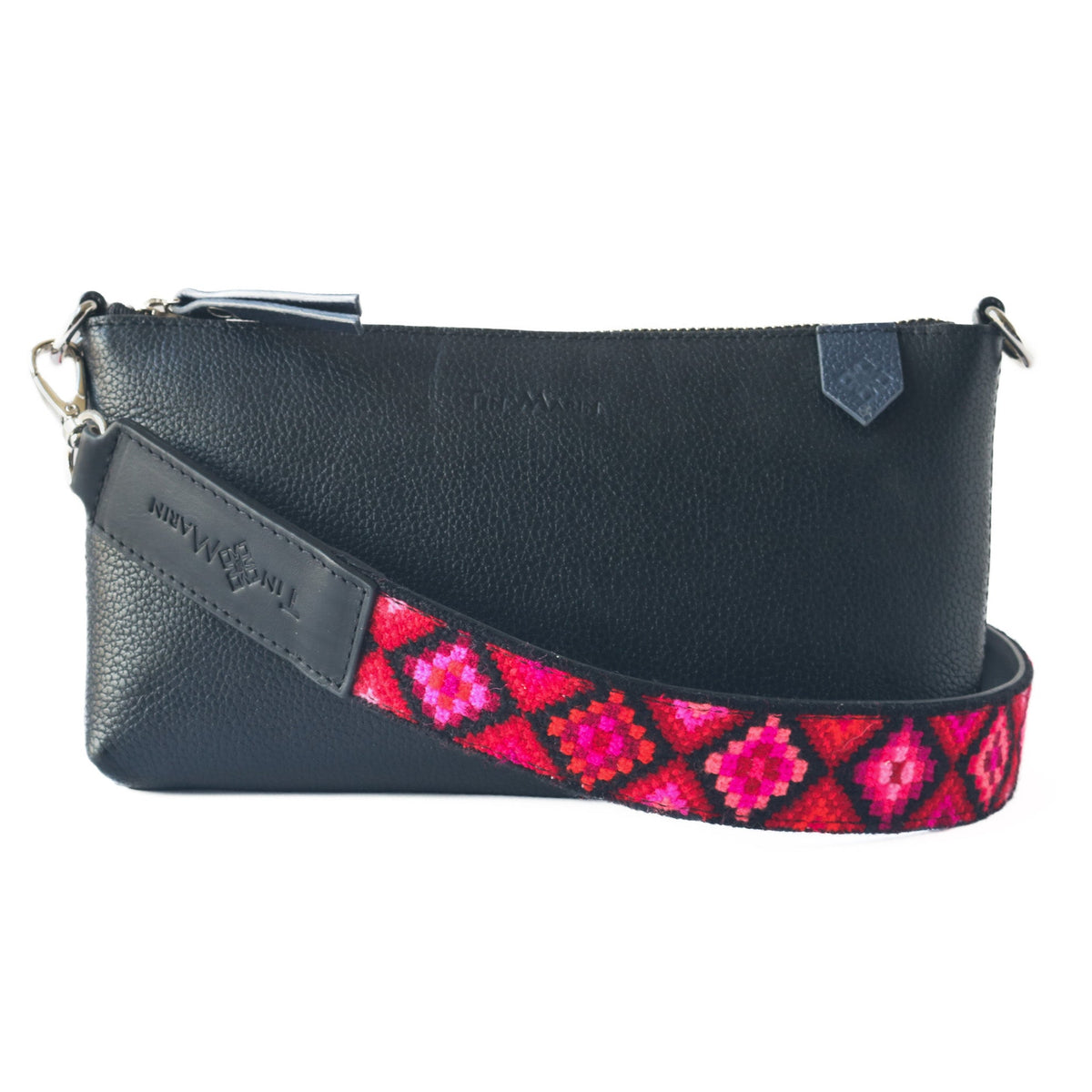 Mai Woven Bag Strap - Poppy with Leather by Tin Marin Brand - product image 3 for Resin Society