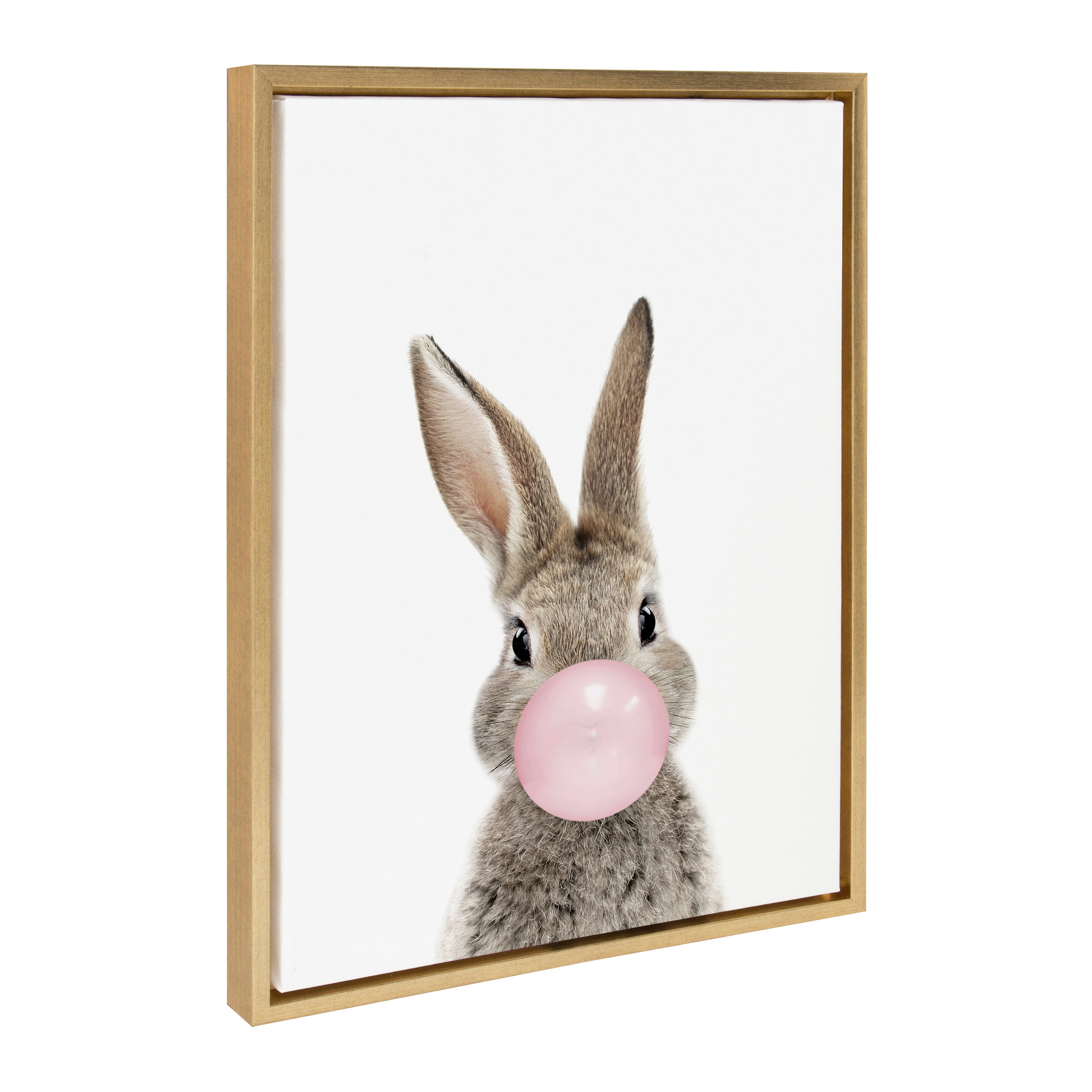 Sylvie Bubble Gum Bunny Framed Canvas by Amy Peterson Art Studio by kateandlaurel - product image 12 for Resin Society
