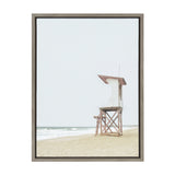 Sylvie Wood Ocean Beach Lifeguard Tower Framed Canvas by kateandlaurel - product image 10 for Resin Society