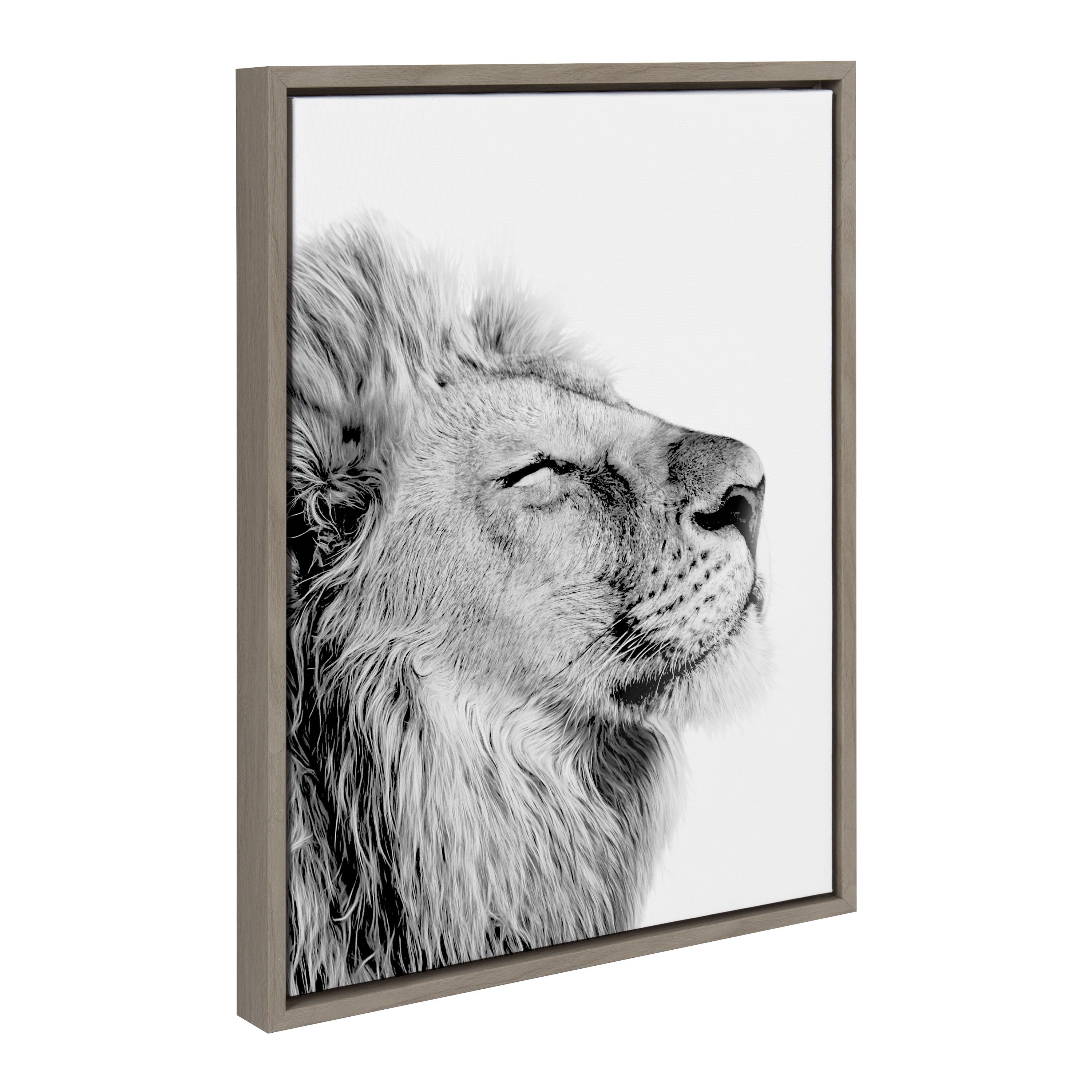 Sylvie Lion Self Actualizing Framed Canvas by kateandlaurel - product image 14 for Resin Society
