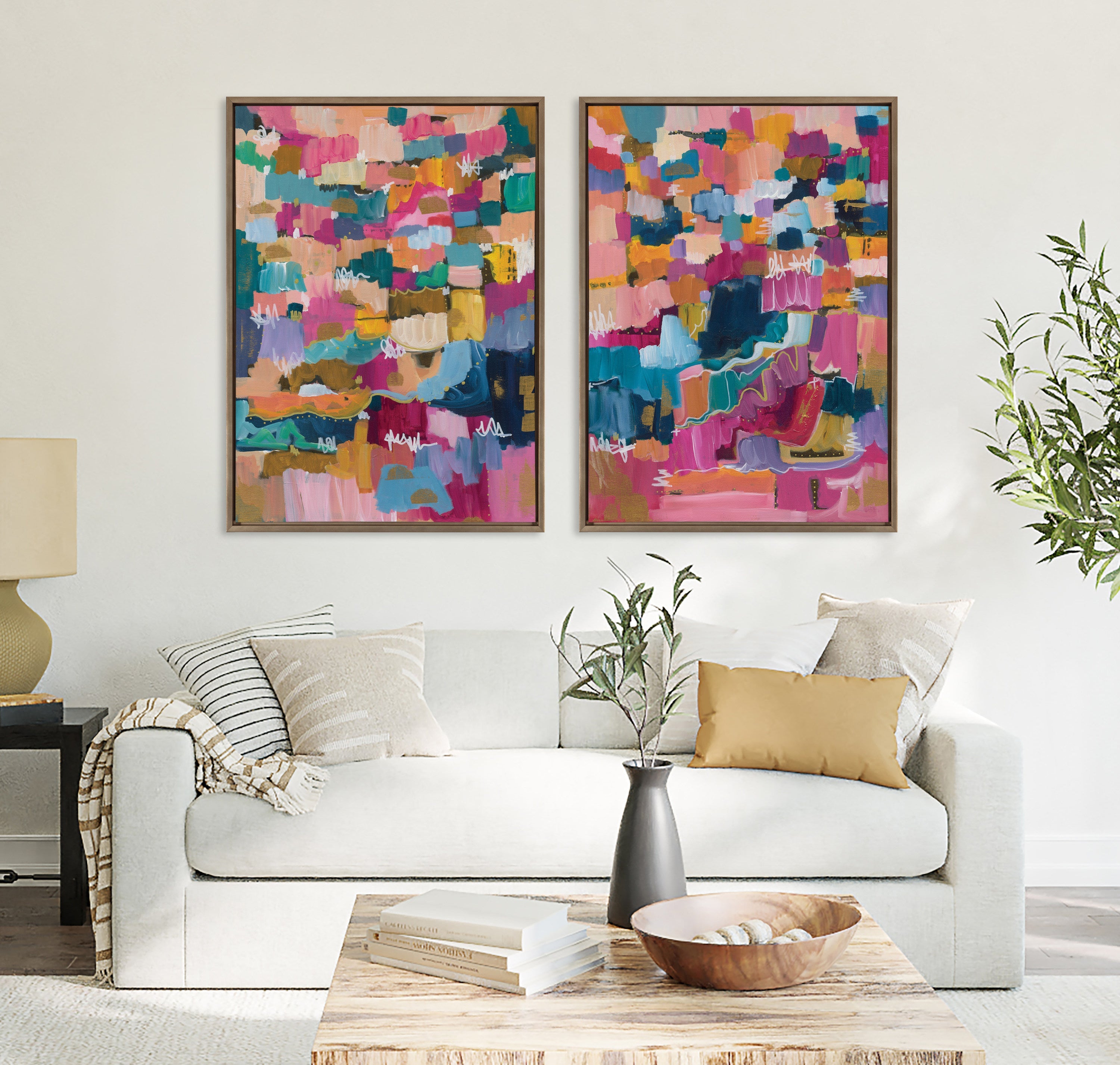 Sylvie Applause Framed Canvas Set by Leah Nadeau by kateandlaurel - product image 5 for Resin Society
