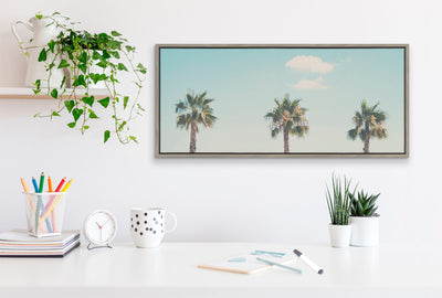 Sylvie A Trio of Palm Trees Framed Canvas by Laura Evans by kateandlaurel - product image 8 for Resin Society