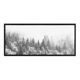 Sylvie Forest On A Foggy Day BW Framed Canvas by kateandlaurel - main product image for Resin Society