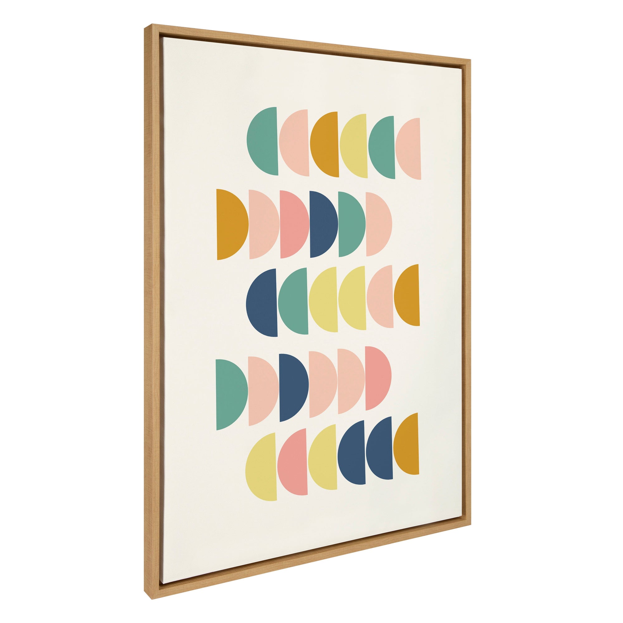 Sylvie Simple Shapes in Soft Colors Framed Canvas by kateandlaurel - main product image for Resin Society