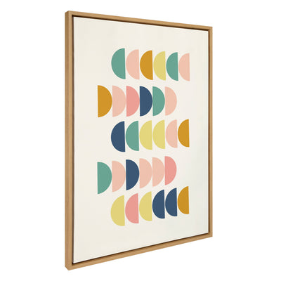 Sylvie Simple Shapes in Soft Colors Framed Canvas by kateandlaurel - main product image for Resin Society