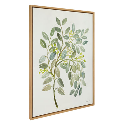 Sylvie Pale Leaves Framed Canvas by kateandlaurel - product image 2 for Resin Society