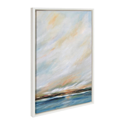 Sylvie Sunday Morning, Tranquility and Clouds Framed Canvas Art Set by Mary Sparrow