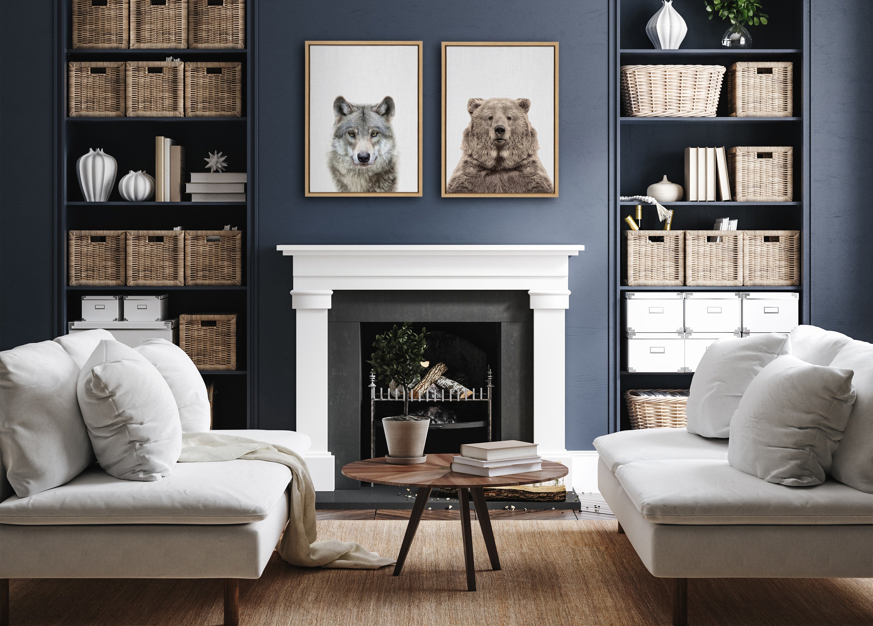 Sylvie Bear European Color Framed Canvas by kateandlaurel - product image 9 for Resin Society