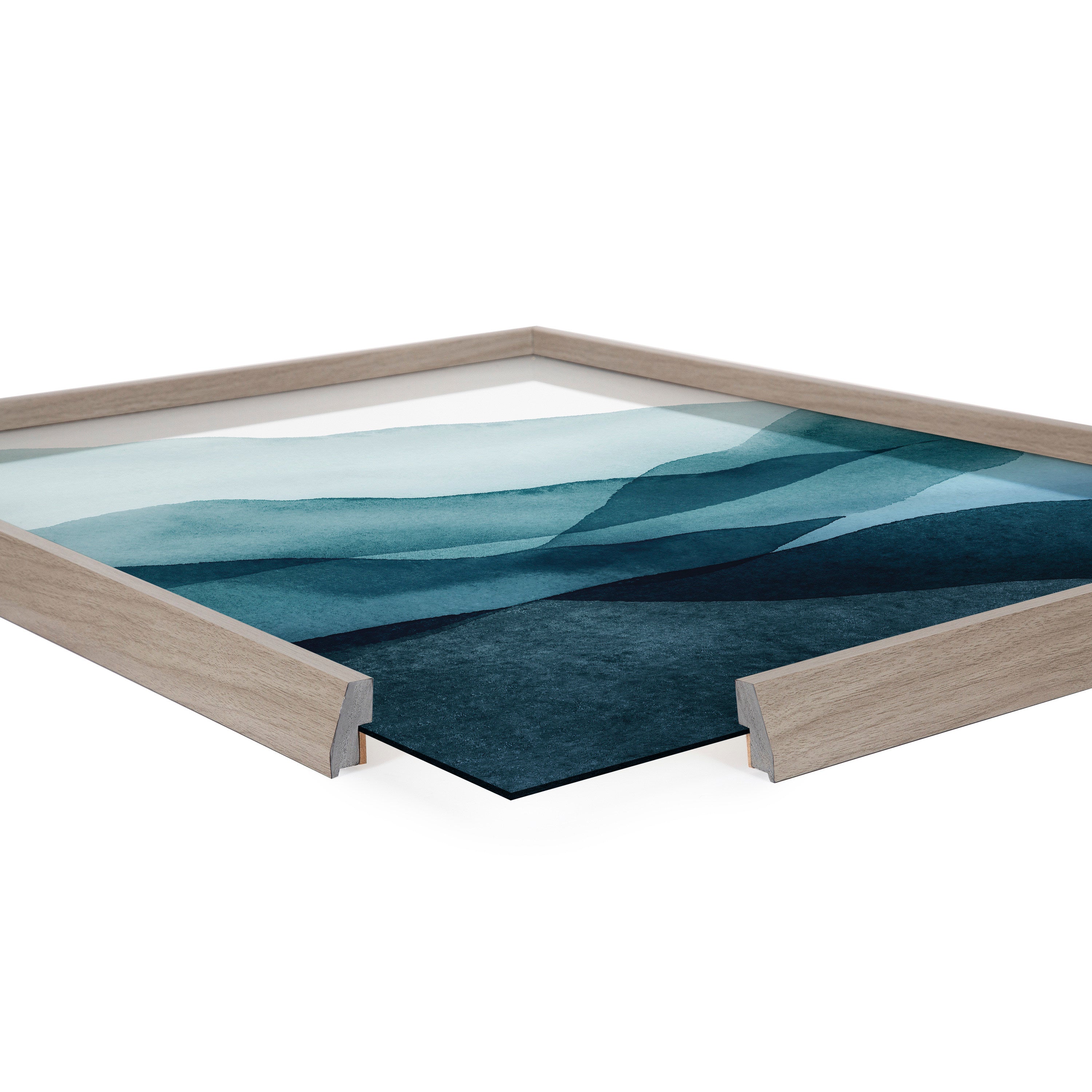 Blake Blue Mountain Range Framed Printed Glass by kateandlaurel - product image 3 for Resin Society