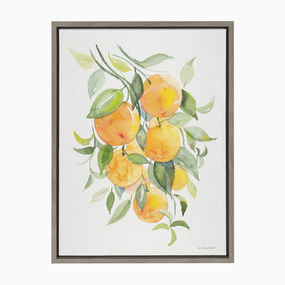 Sylvie Orange Citrus Framed Canvas by kateandlaurel - product image 10 for Resin Society