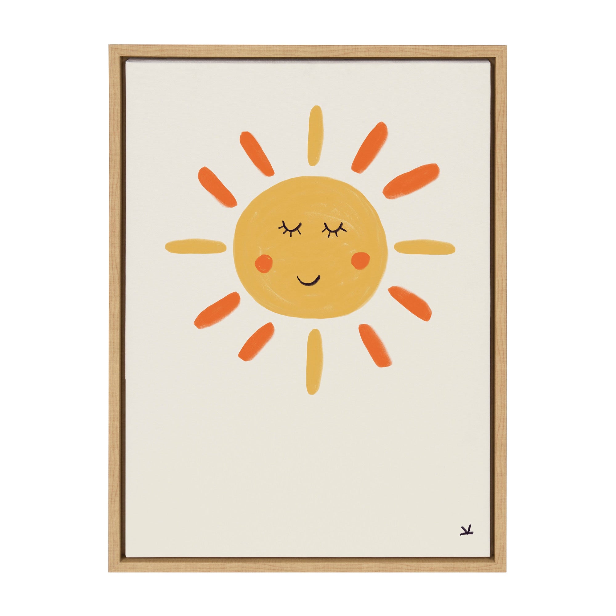 Sylvie Sleepy Sun Framed Canvas by kateandlaurel - product image 10 for Resin Society