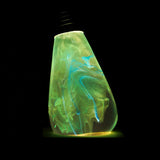 EP Light Spring Resin LED Bulb with green resin design on wooden base